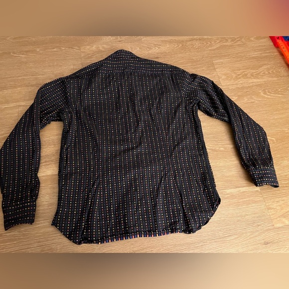 Ted Baker London Black Multicolor Button Down Shirt, size L - Picture 9 of 13